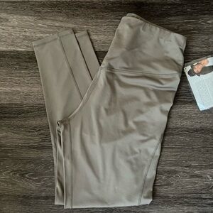 Serena Williams High Rise Compression Leggings Taupe Gray XL